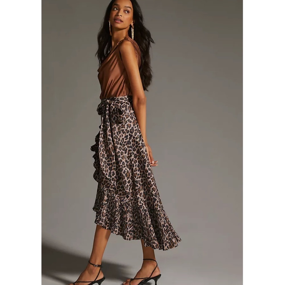 Mare Mare x Anthropologie Asymmetrical Skirt NWT animal print ANTHRO New Lg Sm